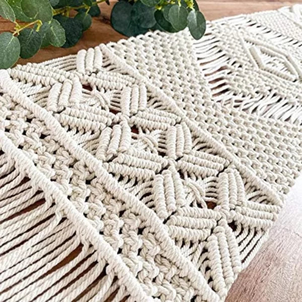 Handmade Macrame Table Runner For Dining Table - Leechoo